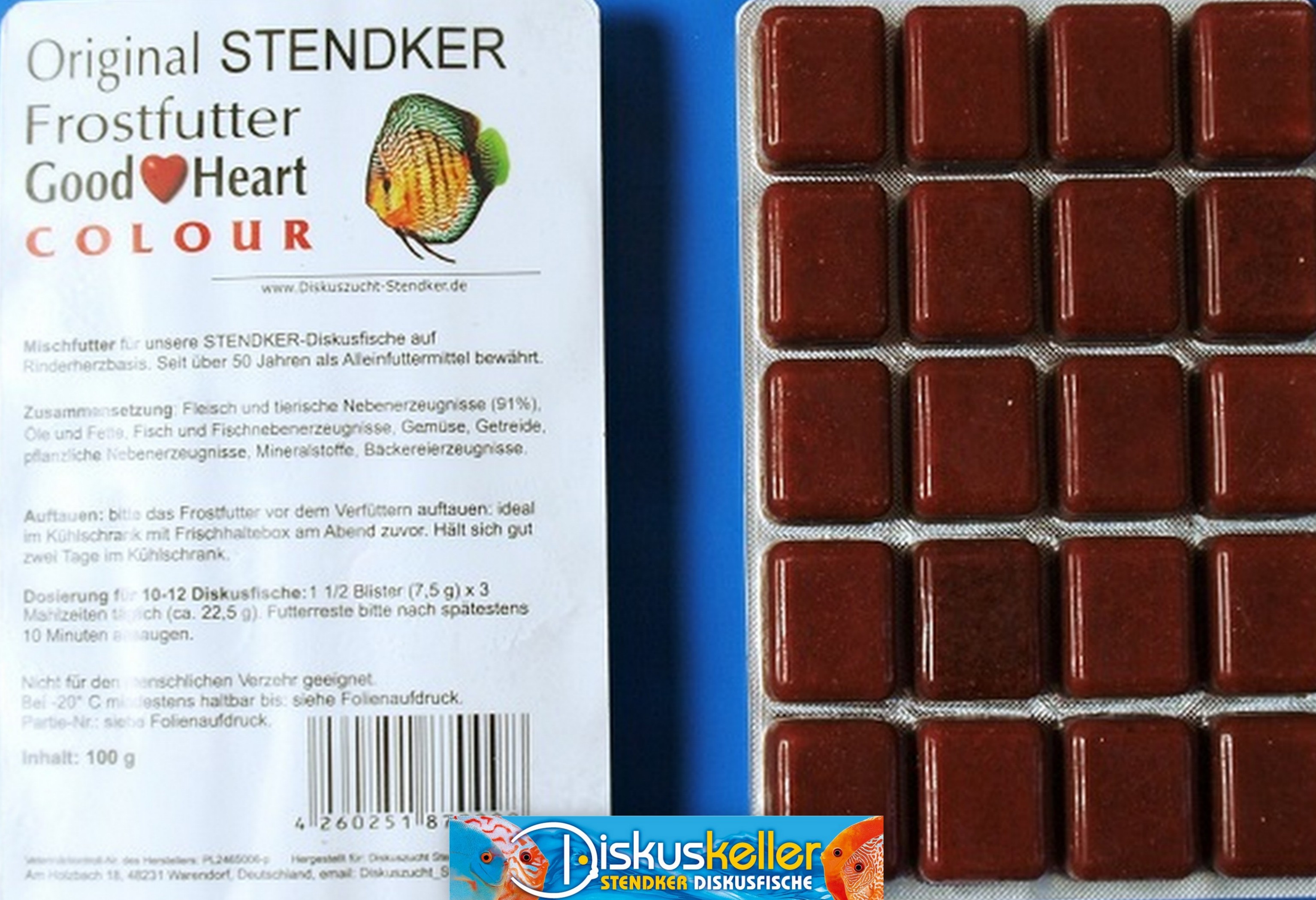 50 x Stendker GoodHeart COLOUR Diskusfutter: 100g Blister Sparpaket