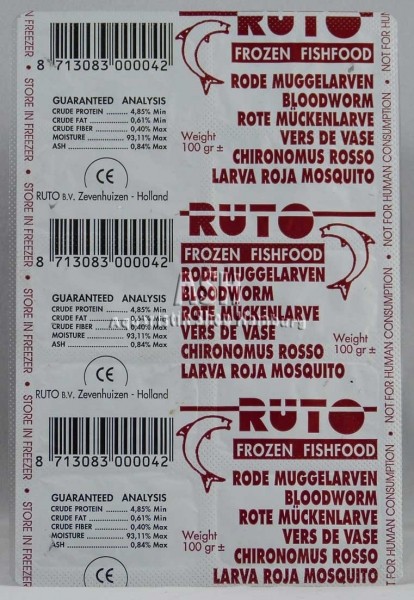 RUTO's Rote Mückenlarven 100g Blister